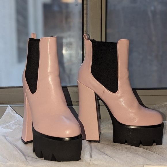 Pink Platform Boots - Picture 4 of 8